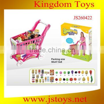 2015 new type plastic toy shopping cart in china