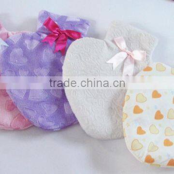 Heart design polar fleece Hot water bottle cover factory cheap