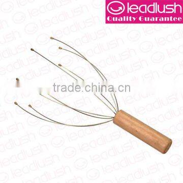 Wood Handle head scalp massager