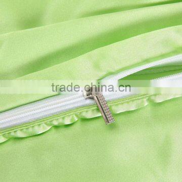 Hot Sale!! Classic Silk Satin Plain Green Blue Black Golden Bedding Set Duvet Cover Set Bedclothes Bed Sheet Set. photo-6