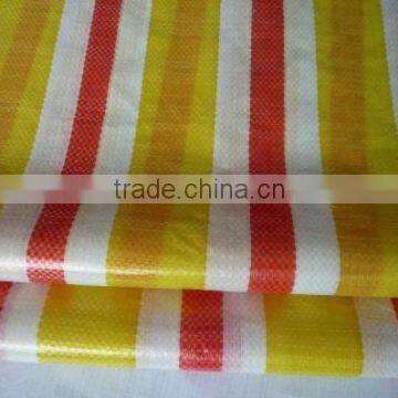 Factory Pirce Stripe PE Tarpaulin Thickness 100gsm