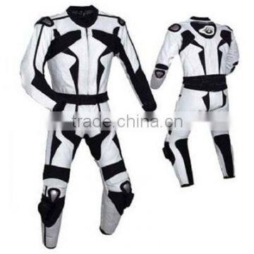 Custom White and Black Color Mechanic Kart Suit Competition Indoor Kart Racing Cordura Suit