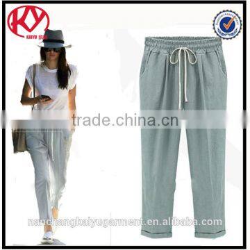 new summer women pants cotton casual elasticty trouses