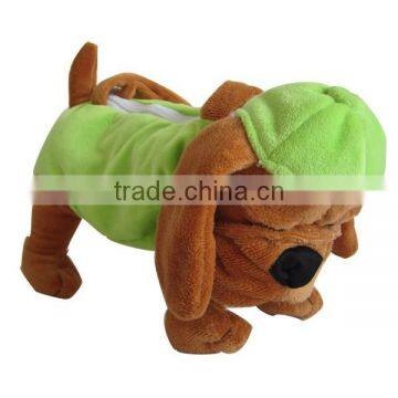 Stuffed dog shaped plush animal handbags