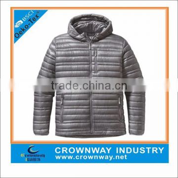 Mens Lightweight Packaway Down Jacket Made Of 20D Nylon Ripstop Fabric