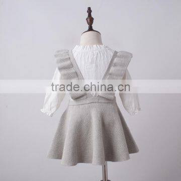 Wholesale Kids Christmas Outfit Knitted Suspender Skirt Overalls photo-3