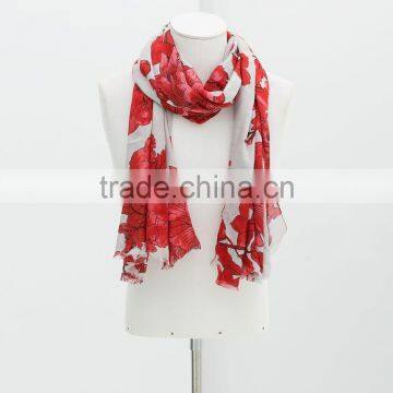 2016 Fashionable Lady Pashmina Scarf Print Polyester Scarves Wholesale photo-3