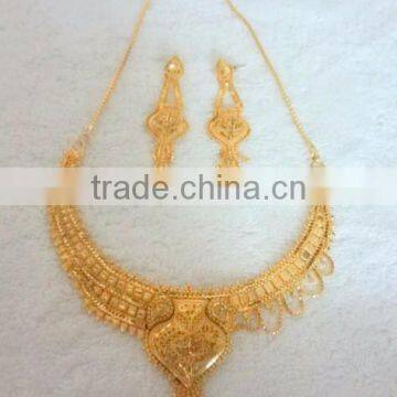 Fancy Micro Gold Plated Necklace and Pendant Sets photo-3