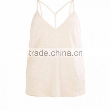 Custom Design Harness Front Pyjamas Cami Top Matching Shorts Sleeveless Shell Pink Satin V Neck Sleepwear photo-4