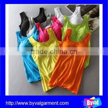 Young Fashion Womens Blank Yoga Tank Top Comfortable Modal Fiber Vest