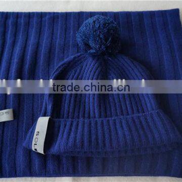 cashmere winter knit hats with ball top