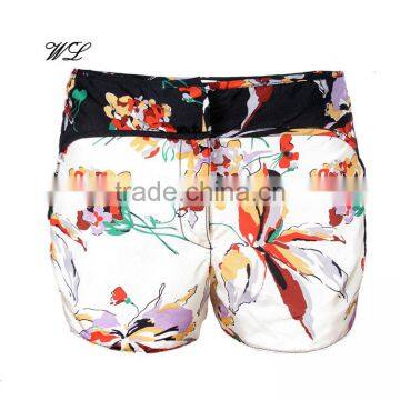 2017 Latest design OEM factory printed women hot shorts