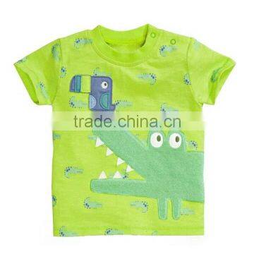 Custom cute alligator print child boy tshirt