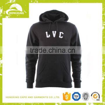 Black Cotton Cheap Custom Made Embroidered Hoodies