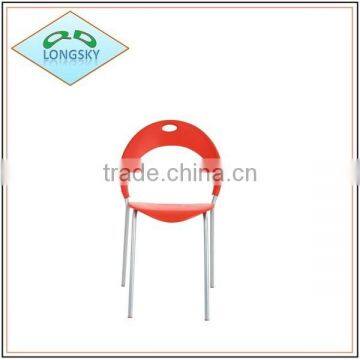 2015 Leisure Style Metal Frame Stacking Plastic Chair With Many Colours,colouful Plastic Chair photo-5