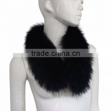 Myfur Real Dyed Black Custom Fox Fur Collar Detachable with Women Coats