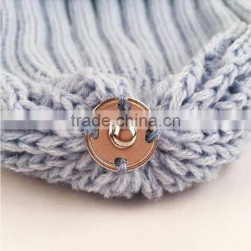 Myfur Adults Wholesale Winter Knitting Hat With Real Raccoon Fur Pom Pom