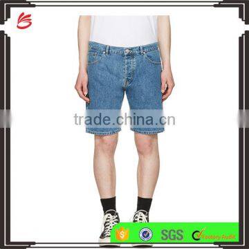 Wholesale Summer Comfortable Men's Loose Straight Blue Denim Short