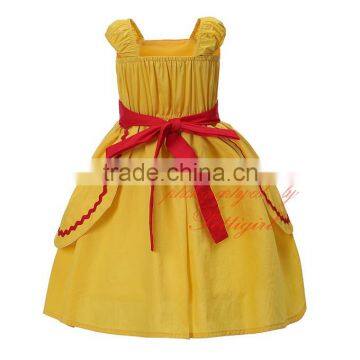 Halloween Costume Yellow Flower Girl Dresses photo-3