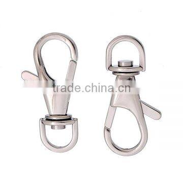 Oval Silver Tone Stainless Steel Lobster Swivel Clasps For Key Rings Chain