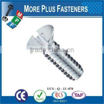 Made in Taiwan high quality stainless steel machine screw flat head screw slotted screw