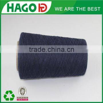 100% Dope dyed recycled polyester spun yarn/China polyester yarn for socks/jeans/girl