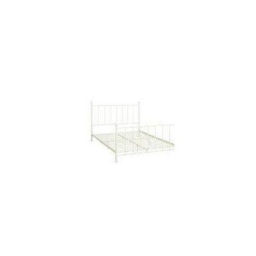 Queen Contemporary Metal Beds Full Size White Wrought Iron Bed Frame