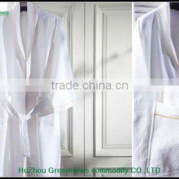 Waffle Bath Robe for Hotel Bathrobe Waffle Weave Men Plus Size Cotton Waffle Embroidered Robe photo-6