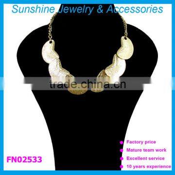 Sunshine Fashion gold cheap statement Necklaces for women 2014