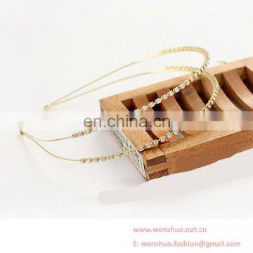 Delicate Fashion Double Row Crystal Alloy Women's Hair Clasp photo-3