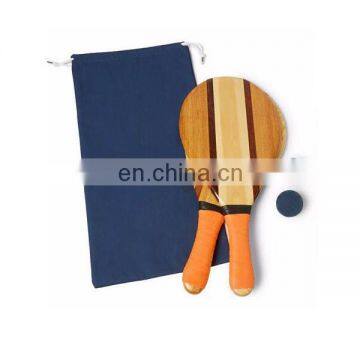 Wholesale Wooden Beach Racket Sale / 2 Beach Paddle With 1 Ball photo-5