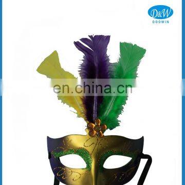 Mardi Gras Theme Party Masks with Feather