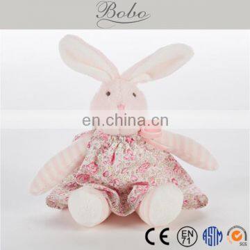 Promotional delicate dressed bunny soft plush toys