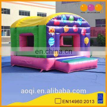 Colorful balloon theme trampoline inflatable jumping bouncer for kids