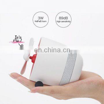 New Portable 2 in 1 Bluetooth Speaker With Mini Fan,wireless Bluetooth Speaker for Android and IOS photo-3