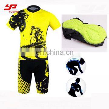Sublimation custom new design quick dry fabric 3D Padded Bicycle cycle clothing