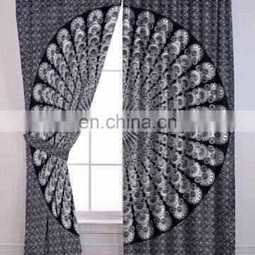 Indian Latest Mandala Home Decor Curtain Window Balcony Purple Color Wall Hanging Black