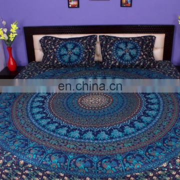 Indian Mandala Turkish Duvet Cover Ethnic Quilt Covers Hand Screen Printed Doona Cover Blanket With Pillow Cover