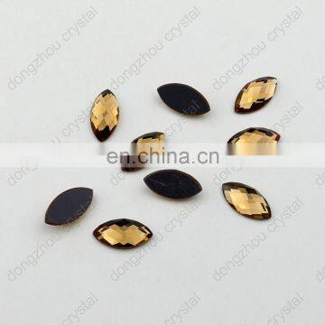 Horse eye shaped flat cut glass stones for fancy jewelry