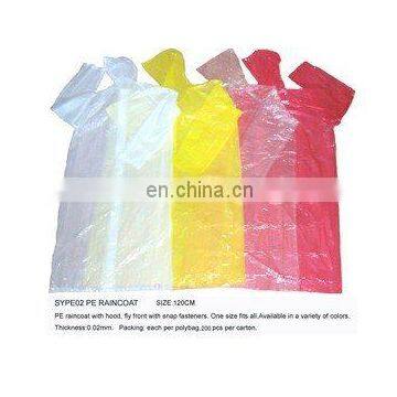 LDPE raincoat 100% new material PE