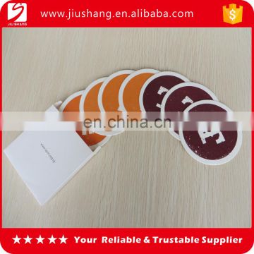 Disposable paper board coaster set