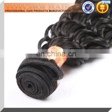 Brazilian Virgin Deep Wave Hair Weave 7A Grade 100% Unprocessed Human Hair Weft Extensions Natural Color 100g/pc Mixed