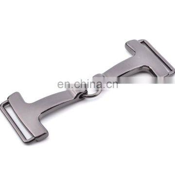 Custom made cheap ladies decorative metal gunmetal shoes buckle