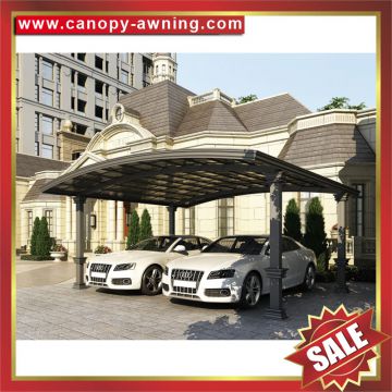 outdoor villa alu aluminium aluminum alloy metal PC polycarbonate parking carports car port shelter canopy awning cover