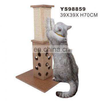 Manufacture Sale Customized Wooden Cat Tree Scratching Post