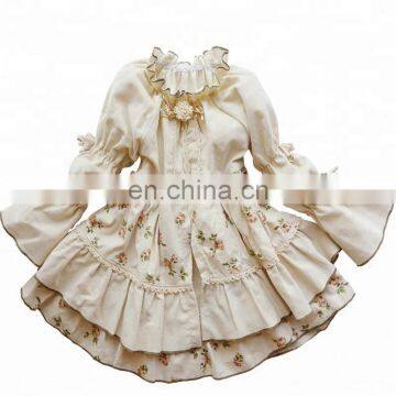 Girls Dress Kid Cotton Princess Long Sleeved Gown Party Clothing For Baby Girls