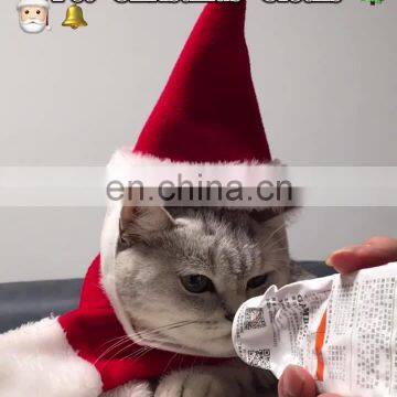 HQP-XP01 HongQiang Pet Christmas Clothes Dog Gift Accessories Pet ornament Costumes Cute Pet Collar Hat Scarf Set