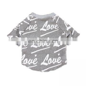 Original fashion brand LOVE printing stock summer pet clothes dog tshirt