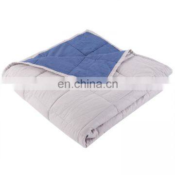 Hot Sale Customized Color 300TC 15/20/25lbs Cotton Sensory Two-tone Weighted Blanket For Adults photo-2