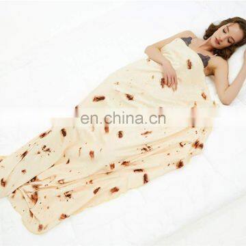 Burritos Wrap Throw Blanket Tortilla Blanket Round Food Blanket 71Inch photo-4